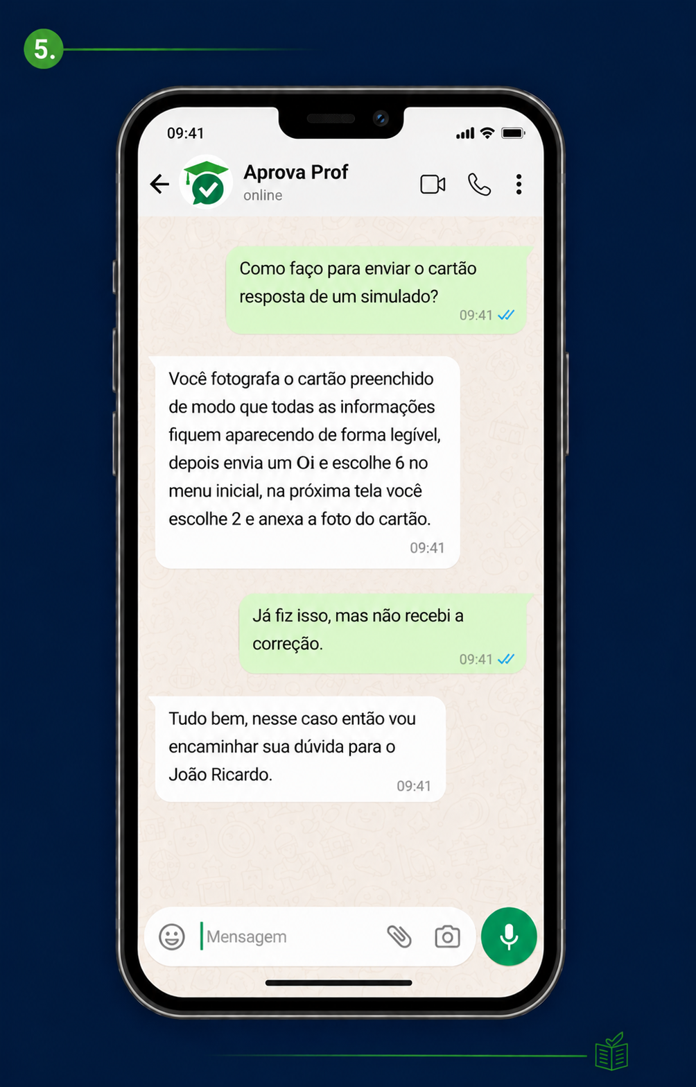 Tela de ajuda interativa no Aprova Prof