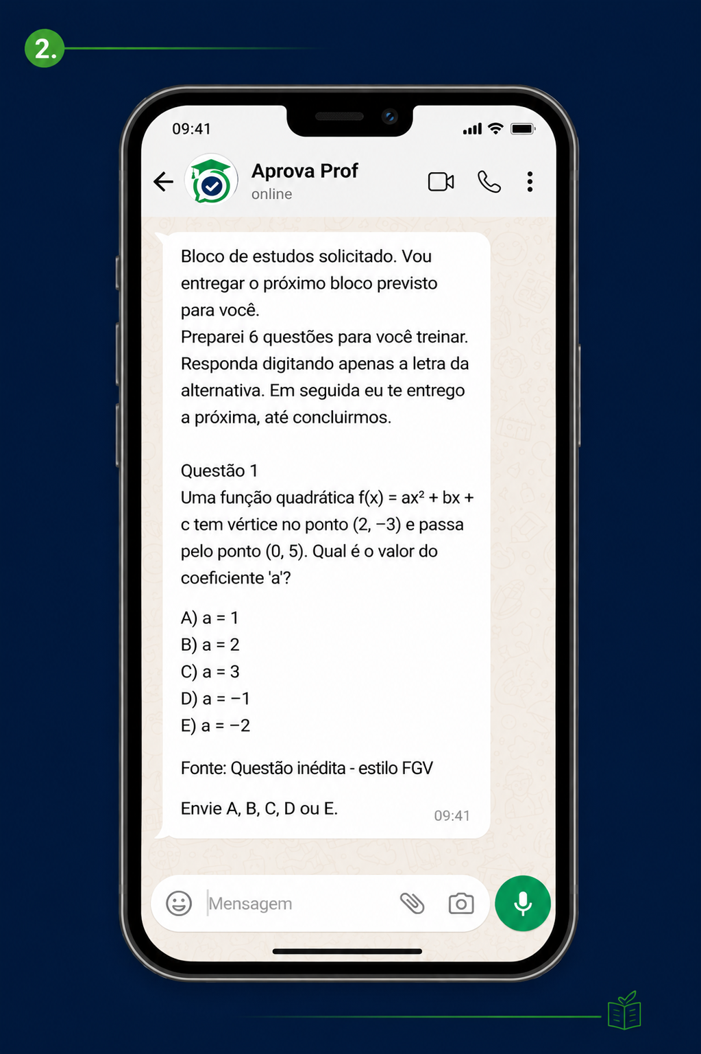 Tela de um simulado com reforço de ponto fraco no Aprova Prof